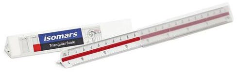 Triangular Scale - 1:10, 1:20, 1:25, 1:50, 1:75, 1:100, 1:125, 1:200, 1:250, 1:500, 1:750, 1:1250
