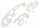 French Curve Set Of 3 - In ClEAr Plastic