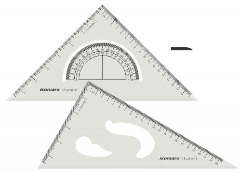 Set Squares - Technical - 45 / 60 Degree - Straight Edge 8 X 10"