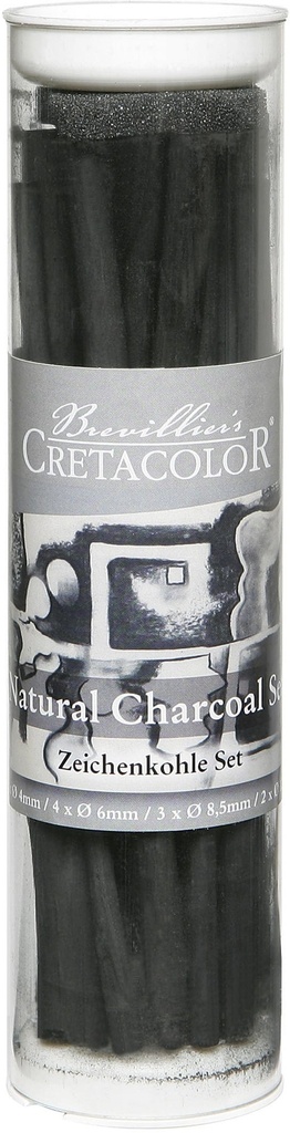 Natural Charcoal Set Of 13 Pcs. Assorted Diameters