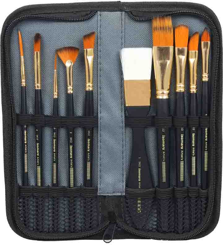 MARS - Artist's Brush With Zipper Bag - Mix - 10
