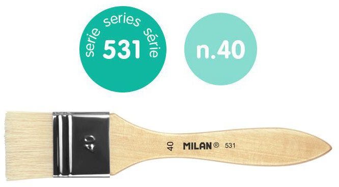 Spalter Chungking bristle brush for varnishing and oil painting series 531, 40 mm