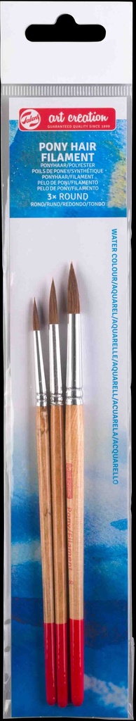 Talens Art Creation Watercolor brush set pony/polyester | 3 round brushes