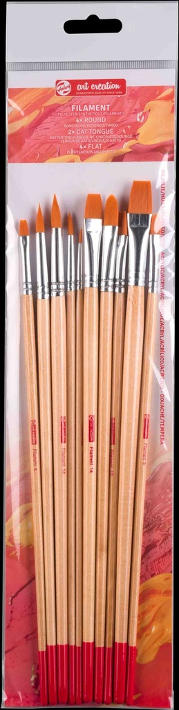 Talens Art Creation Oil & acrylic brush set polyester | 10 brushes