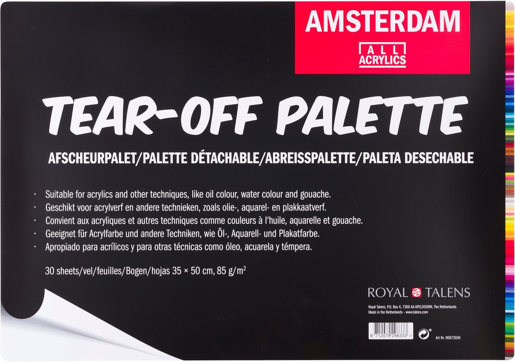 Amsterdam Tear-off palette  XL 35X50