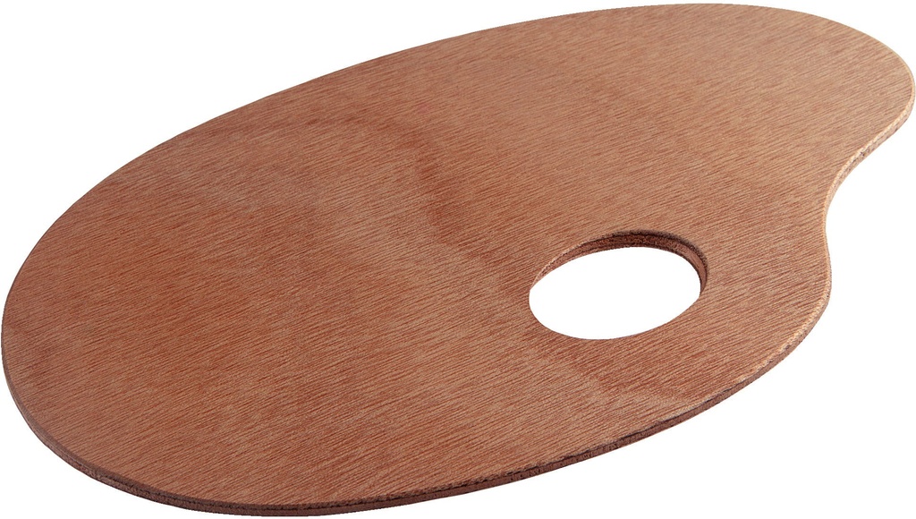 PALETTE WOODEN OVAL 25X35#