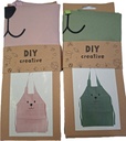 Apron for Kids 35x70cm Pink & Green