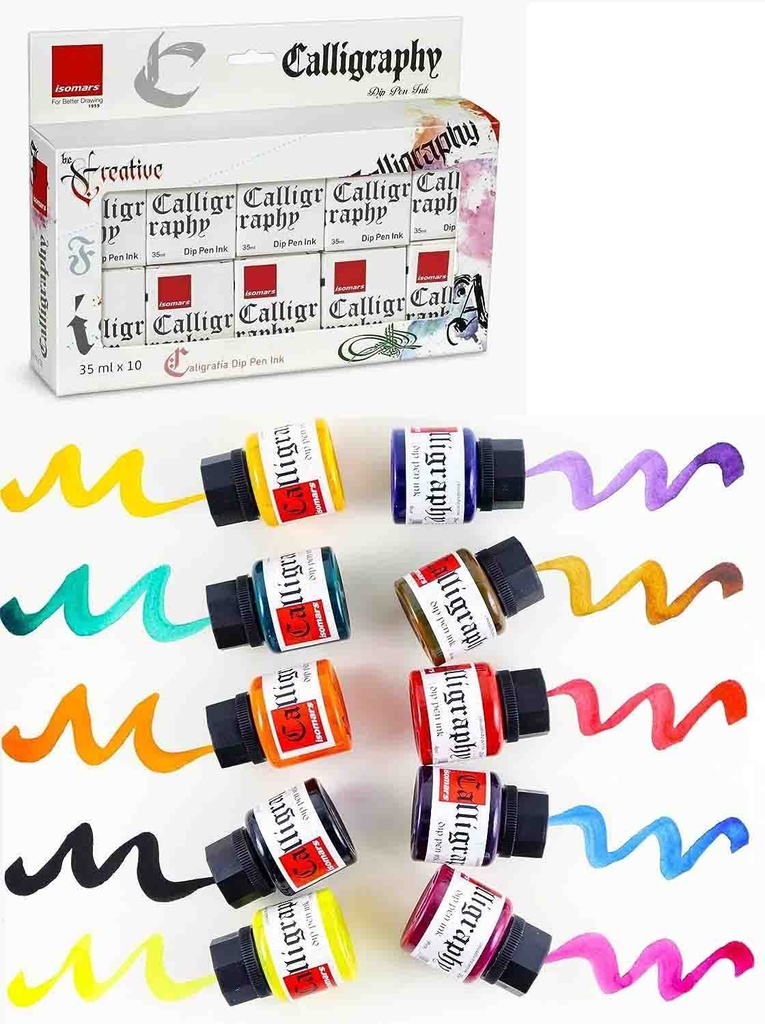 Calligraphy Ink Set of 10 Colors - 35ml
