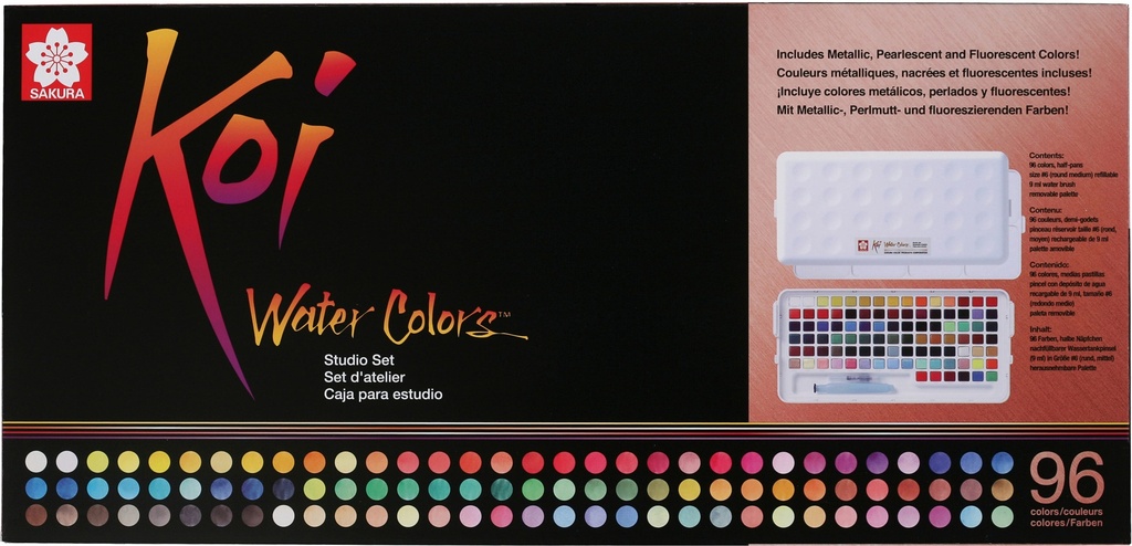 Sakura Koi Water Colors Studio Set | 96 half pans