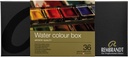 Rembrandt Watercolor metal tin set | 36 pans + brush