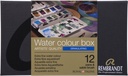 Rembrandt Watercolor metal tin set Granulating color Selection | 12 pans + brush