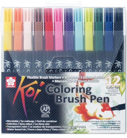 Sakura Koi Coloring Brush Pen set | 12 colors