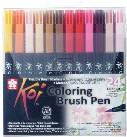 Sakura Koi Coloring Brush Pen set | 24 colors