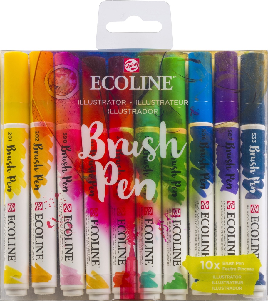 Ecoline Brush Pen set Illustrator | 10 colors