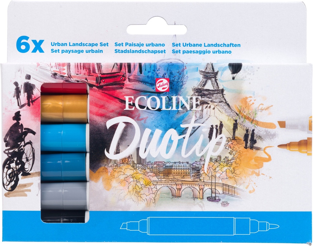 Ecoline Duotip marker set Urban Landscape | 6 colors
