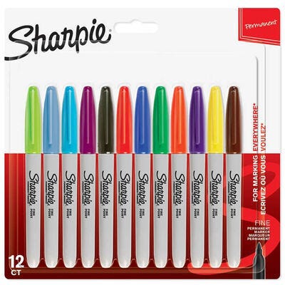 Sharpie Permanent Marker Fine Bls=12col