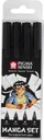 Sakura Pigma Sensei manga set | 4 sizes, black
