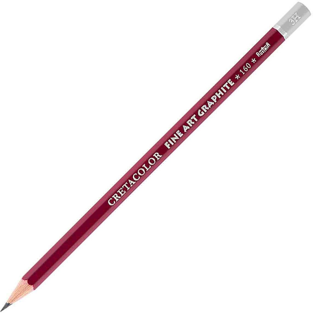 Graphite Pencils - Cleos Fine Art Red/Grey - 3H