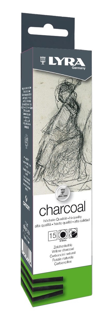 Cardboard Box 15 Charcoal Thin Ø 3-4 Mm