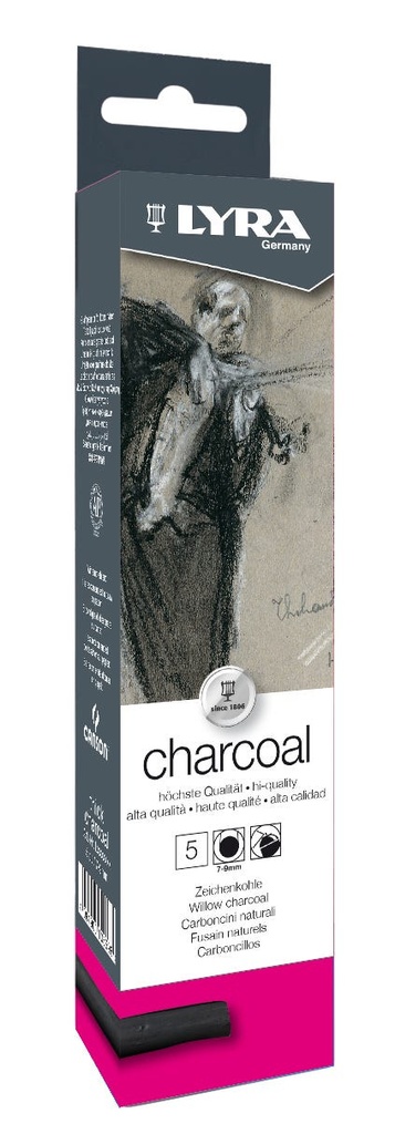 Cardboard Box 5 Charcoal Thick Ø 7-9 Mm