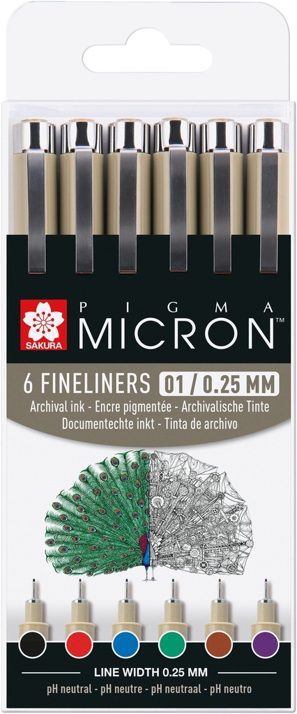PIGMA MICRON 01 BASIC SET 6#