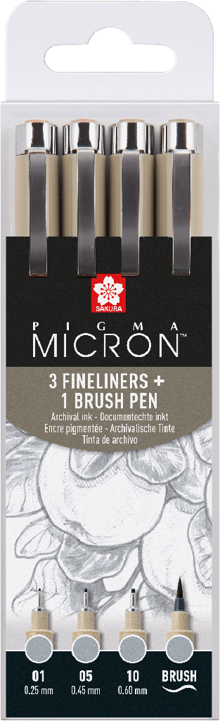 PIGMA MICRON SET 4 LT.CL.GRAY#
