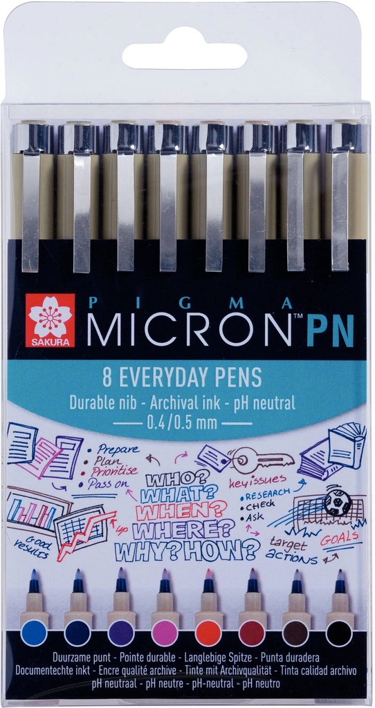 Sakura Pigma Micron PN set | 8 colors