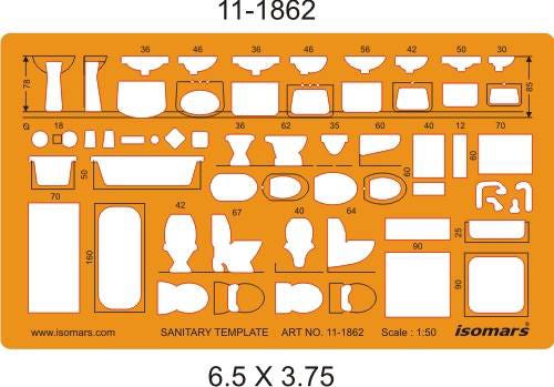 sanitary template with supplier code ART NO.11-1862