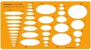 Elipses 10°, 20°, 30°, 40°, 50° - Size 225 X 125mm
