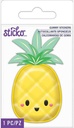 Sticker - Sti - Gummy - Pineapple - Acrylic With Tpr Accents