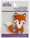 Sticker - Sti - Acrylic - Fox And Flowers