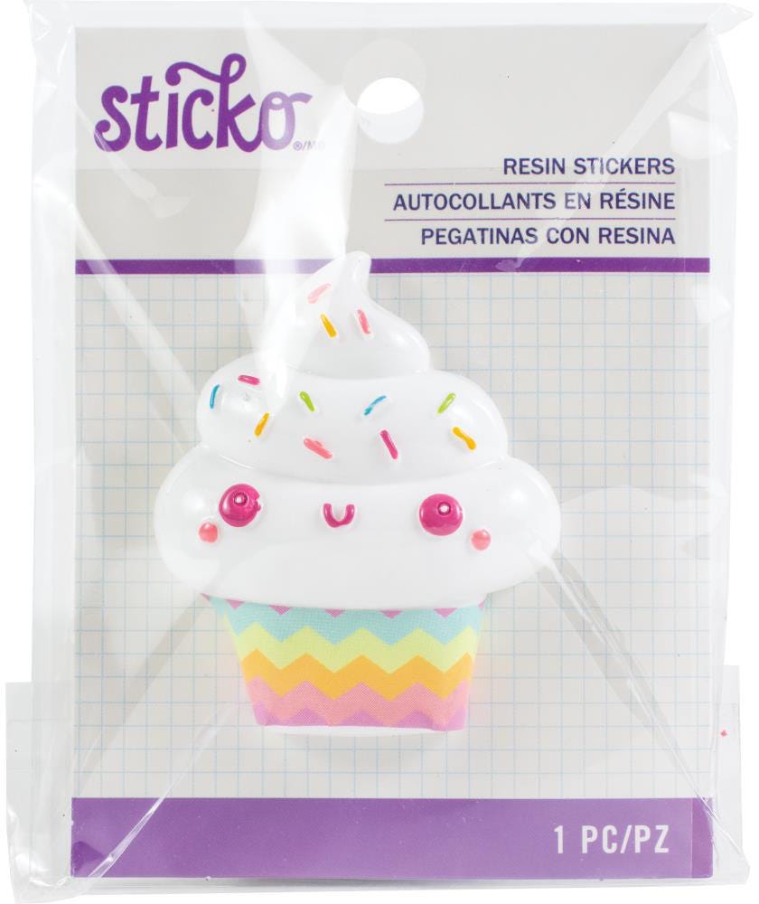 Sticker - Sti - Resin - Cupcake