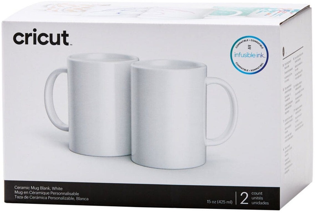 Cricut mug white 440ml (2 pieces)