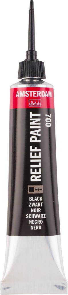 Amsterdam Relief Paint Tube 20 ml Black 700