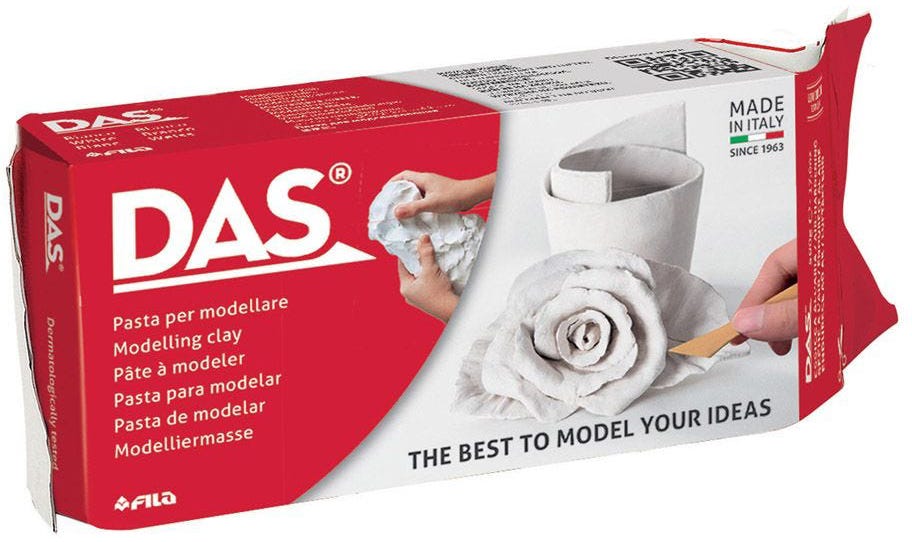 Air Drying Modelling Clay White 500gm DAS