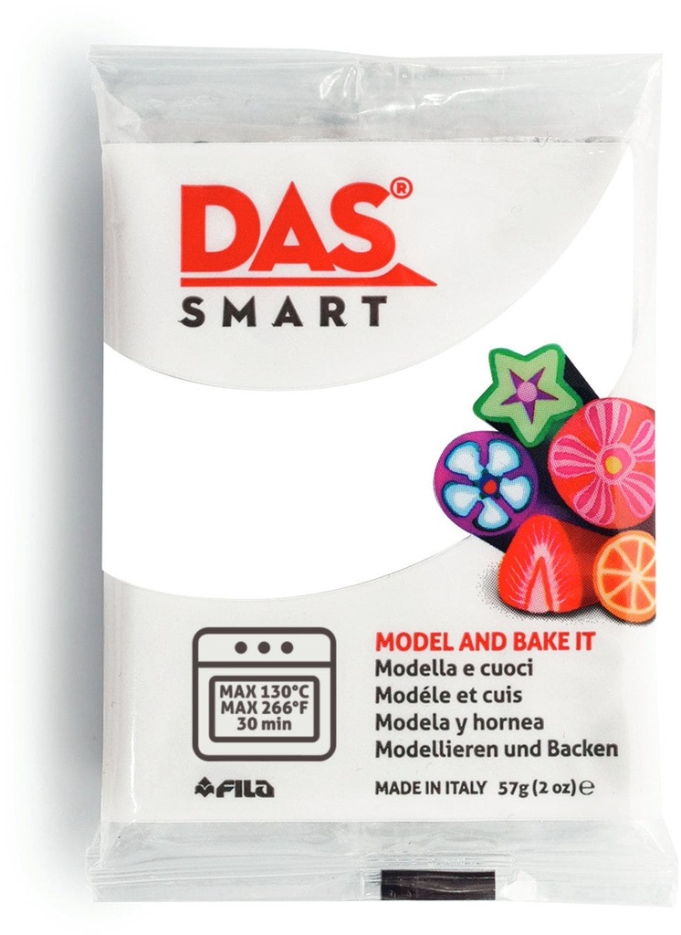 Oven Clay, Double -pack 2x28.5g, White - DAS Smart 57g