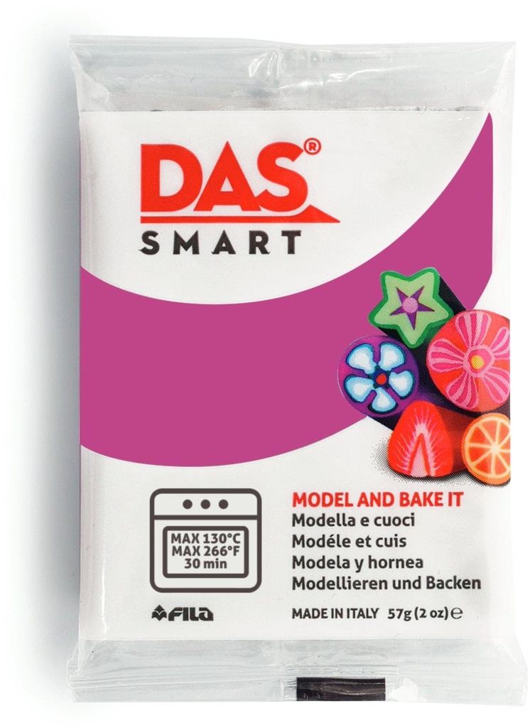 Oven Clay, Double -pack 2x28.5g, Geranium Pink - DAS Smart 57g