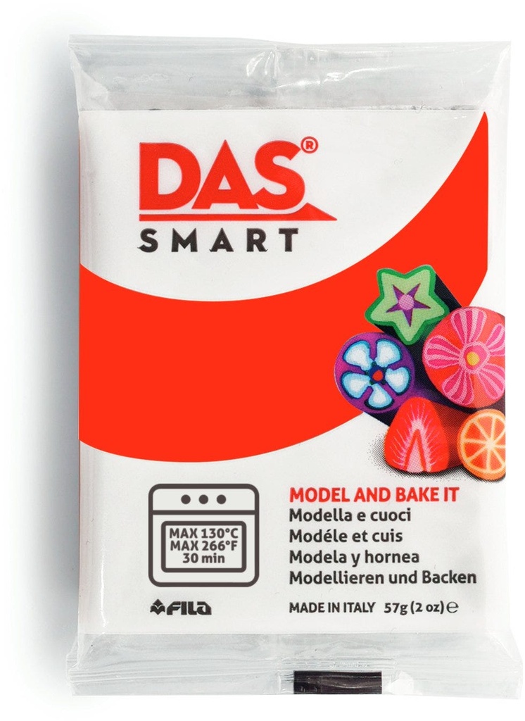 Oven Clay, Double -pack 2x28.5g, Scarlet Red - DAS Smart 57g