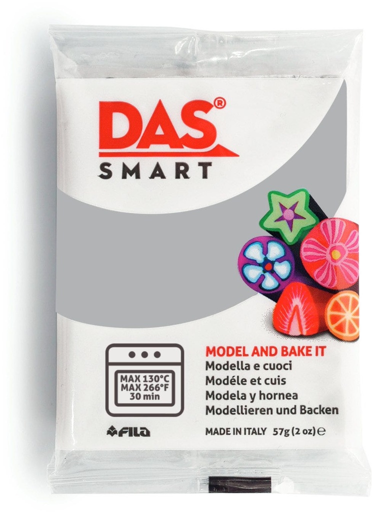 Oven Clay, Double -pack 2x28.5g, Cool Grey - DAS Smart 57g