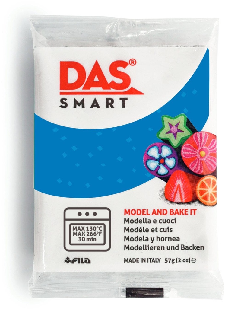 Oven Clay, Double -pack 2x28.5g, Blue Glitter - DAS Smart 57g