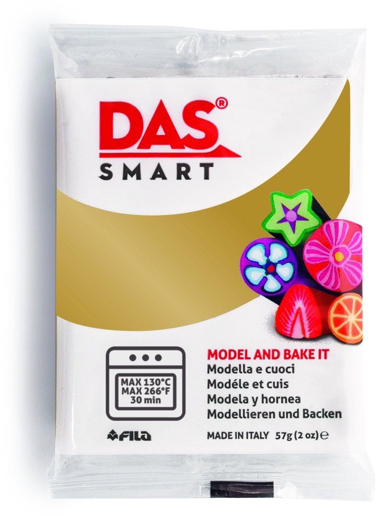 Oven Clay, Double -pack 2x28.5g, Metallic Gold - DAS Smart 57g