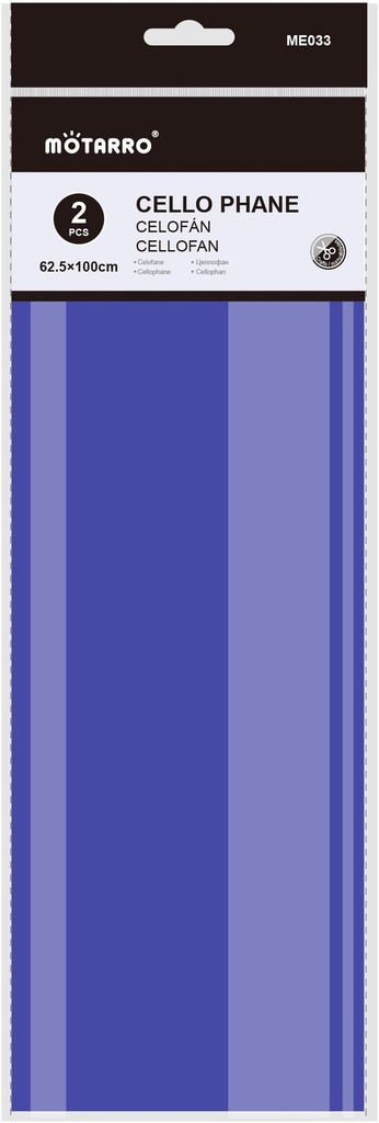 Cellophane Paper 62.5*100cm/2pcs Blue