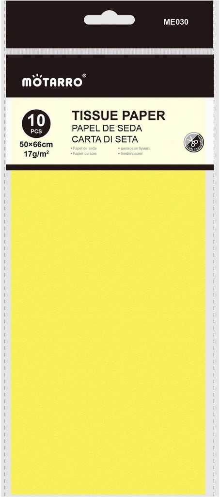 Tissue Paper 50x66cm/17g 10pcs Yellow