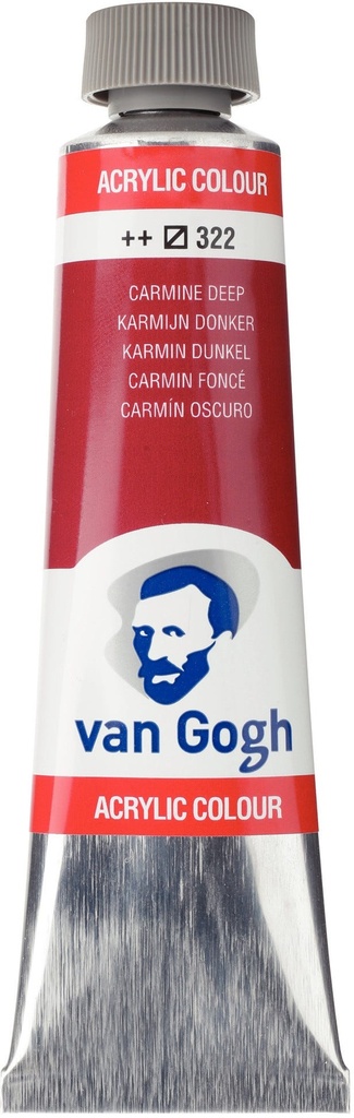 Van Gogh Acrylic color Tube 40 ml Carmine Deep 322