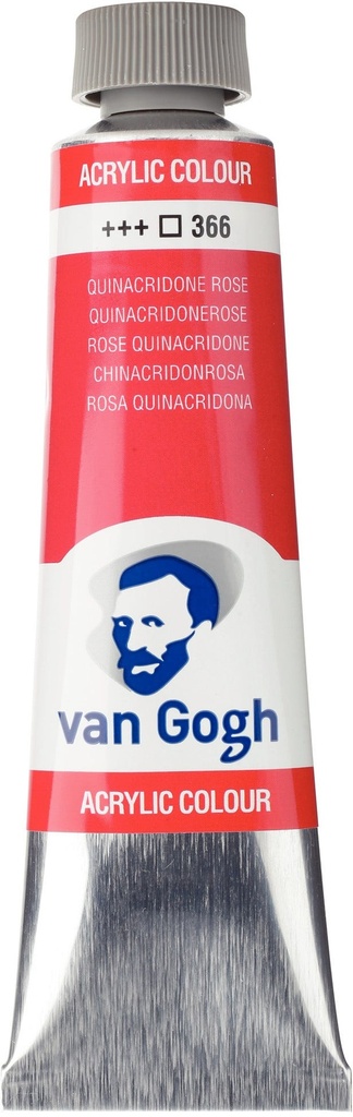 Van Gogh Acrylic color Tube 40 ml Quinacridone Rose (Primary) 366