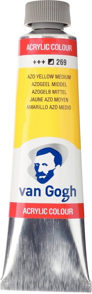 Acrylic 40Ml Azo Yellow Med Van Gogh
