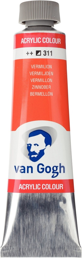 Acrylic 40Ml Vermilion Van Gogh