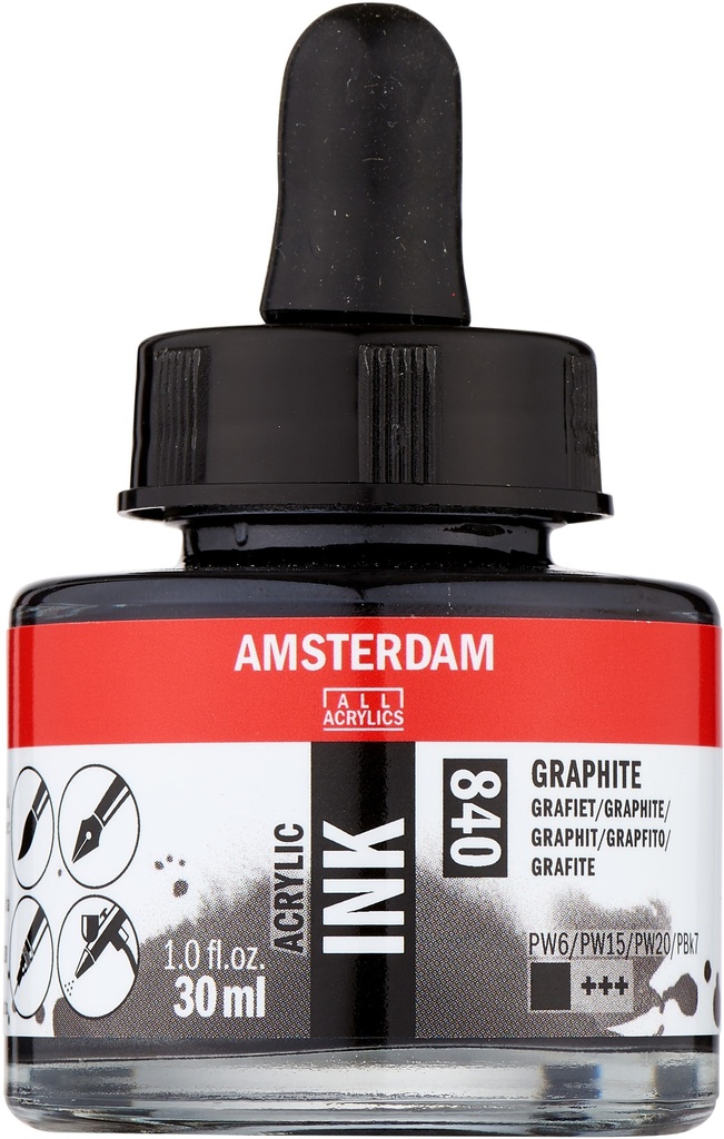 Amsterdam Acrylic Ink Bottle 30 ml Graphite 840