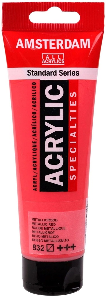 Amsterdam Standard Series Acrylic Tube 120 ml Metallic Red 832