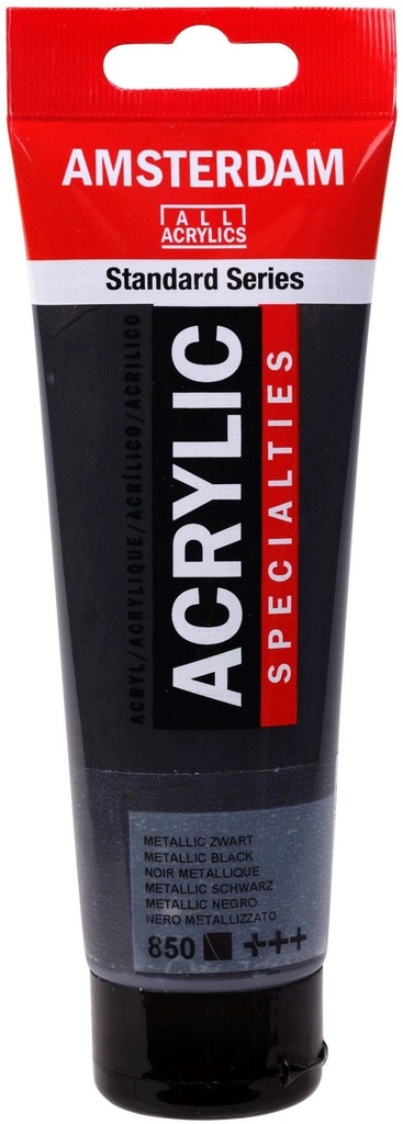 Amsterdam Standard Series Acrylic Tube 120 ml Metallic Black 850